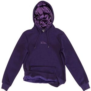 Kin apparel purple satin lined thick hoodie size small